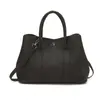 Tendência transfronteiriça Bolsa de jardim Fio Shafi Textura simples Bolsa Tote para o dia a dia Bolsa feminina Grande capacidade Bolsa de ombro única para senhora