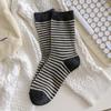 Meias de Cashmere Femininas de Inverno Espessas Quentes Meias de Empilhar Meias Felpudas para Dormir Estilo Acadêmico estilo marrom Meias Listradas Versáteis