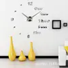 Venta al por mayor de fábrica moda simple sala de estar DIY reloj de pared pegatinas de pared reloj 3D reloj creativo decoraciones para el hogar