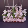 Arreglo floral de piso para boda, decoración de fila de flores rosas, flores de boda, flores artificiales, decoración de pasillo, ambientación, arte floral de escenario T