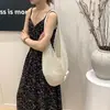 Bolsas Femininas de Palha Trançada Artesanais de Verão, Novas Bolsas de Ombro, Bolsas Tote de Grande Capacidade, Bolsas Transversais de Palha para Férias na Praia