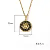 Colar feminino com pingente geométrico múltiplo de aço titânio, estilo retrô moderno, cruzado, exótico europeu e americano, acessórios de ouro 18K, atacado