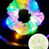 Anillo para el pelo LED luminoso más vendido anillo de intestino grueso transfronterizo europeo y americano disco disco tocado parpadeante cuerda para el pelo anillo para el pelo de salchicha gorda lote