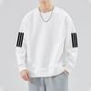 Suéter Masculino Outono 2024 Estilo Americano Solto Manga Longa Gola Redonda Espessado Roupa Esportiva Pulôver Tendência Estilo Pesado