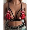 B0227 Cheng Juan Moda Europea y Americana Cómodo Casual Sexy Ropa Interior de Encaje Top Bordado Sujetador Tirante