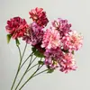 Flor de Simulación Tres Cabezas Flor de Camote Adorno para el Hogar Sala de Estar Ramo Escena de Boda Flor Decorativa Artificial Arte Decorativo Flor Material