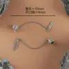 Colgante Imitación Plata Xizang Hoja de Bambú Tres Vías Accesorios para Pulsera Collar DIY Nuevo Chinoiserie Retro Joyería Hecha a Mano Accesorios