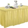 Toalha de Mesa Descartável de Plástico Saia de Mesa Retangular à Prova de Óleo Toalha de Mesa Pe Festa Casamento Mesa de Sobremesas Suprimentos para Festa Mesa de Jantar