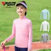 Pgm Golf Camada Base Proteção Solar Verão Meninas Roupa Proteção Solar Seda Gelada Respirável Venda Direta de Fábrica