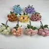 Ramo Artificial de Rosas de Múltiples Cabezas, Flores Falsas de Comercio Exterior, Ramo de Mano para Bodas, Sala de Estar, Decoración de Mesa de Comedor, Arreglo Floral