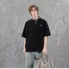 Diseño coreano sentido nicho americano simple versátil casual verano cuello redondo camiseta manga corta camiseta hombre suelto top