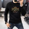 Estação Europeia 2024 Primavera e Outono Novo Bonito Suéter de Manga Comprida Perfuração Quente Carta Masculina Gola Redonda Camisa Slim-fit Top Sweater