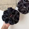 Scrunchie de Moda Coreana Estampado de Alta Gama para Mujer Nueva Banda Elástica para Cola de Caballo de Cuatro Capas Estilo Retro