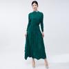Fábrica de Roupas Femininas de Luxo Leve de Alta Qualidade 2026 Venda Quente Comércio Exterior Tamanhos Grandes Modelador Elegante Vestido Miyake com Renda com Senso de Estilo
