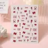 Arte de Unhas Rosa Estilo Japonês Cola Fina Sincronizada Adesivos para Unhas Nova Série Rosa Dia dos Namorados