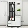 Zapatero para Puerta de Entrada con Perchero Integrado de Pie para Sala de Estar, Vestíbulo de Casa, Estantería de Almacenamiento para Puerta, Ropa y Sombreros