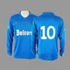 Jersey Retro Manga Larga Uniforme de Fútbol Beckham Zidane Messi C Ronaldo Jersey Clásico