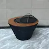Nuevo Estufa de Barbacoa de Carbón Juego de Té Mesa Integrada Rural Calefacción Exterior de Patio Mesa de Café para el Hogar