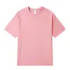 Camiseta de Algodón Puro de Manga Corta de Peso Pesado de 210g para Hombres y Mujeres, Nueva Ins Tendencia Estilo Hong Kong Holgada Casual Camiseta Básica de Color Sólido
