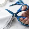 Tesoura de Costura Multifuncional Cabo Antiderrapante de Pegada Macia Ponta Afiada de Aço Inoxidável Tesoura para Tecido de Roupa Artesanato Tesouras Domésticas