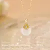 Colar Original Bao Prata de Lei S999 Fivela da Paz Lótus Retrô para Mulheres Estilo Chinês Nova Corrente Artística Clavícula Chinesa Dropshipping