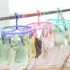 Percha de Plástico Creativa con 32 Colgadores Plegables de Múltiples Pinzas para Secar Ropa Interior y Calcetines, Percha a Prueba de Viento