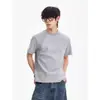 Camiseta de Manga Curta com Sensação de Gelo Estilo High Street Americana para Homens no Verão Nova Marca Solta Tendência Versátil Anti-Vinco Top com Ombro Direito para Homens
