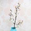 Pequenos ramos de flores artificiais wintersweet novas roupas macias florais chinesas para galhos de ameixa de árvore atacado
