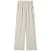 Calça Pantalona de Lyocell Tencel Linho Feminina Verão Fina Nova Larga Reta Anti-Rugas Caimento Estilo Old Money Calça Casual