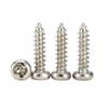 Tornillos autorroscantes de cabeza redonda en cruz de acero al carbono niquelado en stock, venta al por mayor, tornillos pequeños electrónicos de cabeza plana PA M1.5/2/2.6