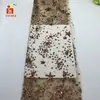 Vestido Cheongsam bordado con lentejuelas de estrella bordado con cuentas tela bordada punto de tela chip de 3 mm tela bordada