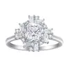 Anel de Diamante Quadrado com Zircônia Cúbica 5A Grande em Joia de Prata, Acessório de Mão em Prata 925 Esterlina, Anel de Prata, Joias para Comércio Exterior Atacado, Anel de Prata Pura