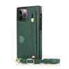 Adecuado para Funda de Teléfono Trasera para iPhone18Promax, Funda Protectora con Tarjetero para Samsung S26U, Funda con Tarjetero Cruzada con Correa