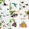 Hmz028-062Pegatinas de Pared de Animales Pájaros de Madera Transfronterizos Decoración del Hogar Sala de Estar Dormitorio Pegatinas de Pared de Señal de Madera