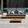 Sofá de Exterior de Teca de Diseñador Impermeable Resistente al Sol Muebles para Patio Villa Hotel Balcón Modelo de Exterior Sala Sofá