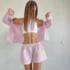 2025 Amazon Aliexpress Transfronterizo Primavera y Otoño Cárdigan Casual de Dos Piezas Talla Grande Holgado Traje de Cuadros para Mujer