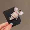 Grampo de Cabelo com Laço de Renda de Diamante Super Brilhante Estilo Coreano Alta Qualidade Luxo Leve Exquisito Clipes Laterais Vibe Celebridade da Internet Clipe para Fios Soltos