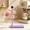 Soporte para vasos simple con forma de árbol esférico para la sala de estar, alto valor estético, adorno de almacenamiento creativo, estante invertido para drenaje de vasos de agua de escritorio