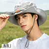 Sombrero de Pescador con Protección Solar para Exteriores para Hombres y Mujeres, Sombrero de Sol Grande de Ala para Viajes de Verano, Bordado para Montañismo, Pesca, Senderismo