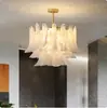 Candelabro de Vidrio Hecho a Mano Nube Vintage Espectro Completo Cuidado de los Ojos Retro Americano Luz de Sala de Estar Lujo Ligero Comedor Candelabro de Herradura