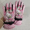 Guantes de Esquí para Niños Invierno Cálidos Forrados de Felpa Antideslizantes Impermeables Pantalla Táctil Ciclismo 5-10 Años Guantes de Dibujos Animados Spider-Man