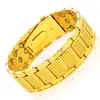 Artículo Popular Transfronterizo: Pulsera Magnética Antigua de Cobre Rojo de Tres Filas para Hombres, Pulsera Magnética Ancha con Escudo Cuadrado en Relieve