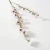 Manzano Ornamental Artificial de 2 Ramas Flor de Rama Alta Arreglo Floral de Boda Decoración Suave de Boda Decoración de Hotel Flor Colgante Flor Falsa de Seda