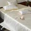 Luxuoso Conjunto de Colcha de Verão Jacquard 60 Fios Lenzing Tencel de Alta Qualidade para Dormir Nu, Conjunto de Quatro Peças de Colcha de Verão Refrescante de Fibra de Lyocell, Colcha de Ar Condicionado