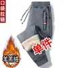 Pantalones largos casuales para hombre, gruesos y cálidos con forro polar, nuevo estilo de otoño e invierno, forrados de polar, adecuados para usar al aire libre, estilo jogger, pantalones deportivos de algodón