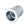 Tuercas remache de acero al carbono con recubrimiento de color y zinc, cabeza plana, semihexagonales y hexagonales completas, M3-M10, tuercas remache hexagonales de acero inoxidable