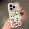 Pegatina de Pareja Line Art Cachorro Aplicable a Funda de Teléfono Apple 17promax Soporte de Dibujos Animados 16/15 Ventana Grande 14