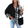 Nueva Camisa de Cuadros Otoño e Invierno 2026 Amazon Comercio Transfronterizo Europeo y Americano Comercio Exterior Camisa de Manga Larga Holgada con Bolsillo para Mujer