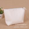 Bolsa de Maquiagem Feminina Branca Personalizada em Relevo com Zíper Comércio Exterior Amazon Bolsa de Maquiagem de Couro PU Logo Imprimível