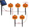 Nuevo Producto Transfronterizo Halloween Exterior Jardín Impermeable Cadena de Luces Decorativas LED Calabaza Fantasma Luz Solar de Piso